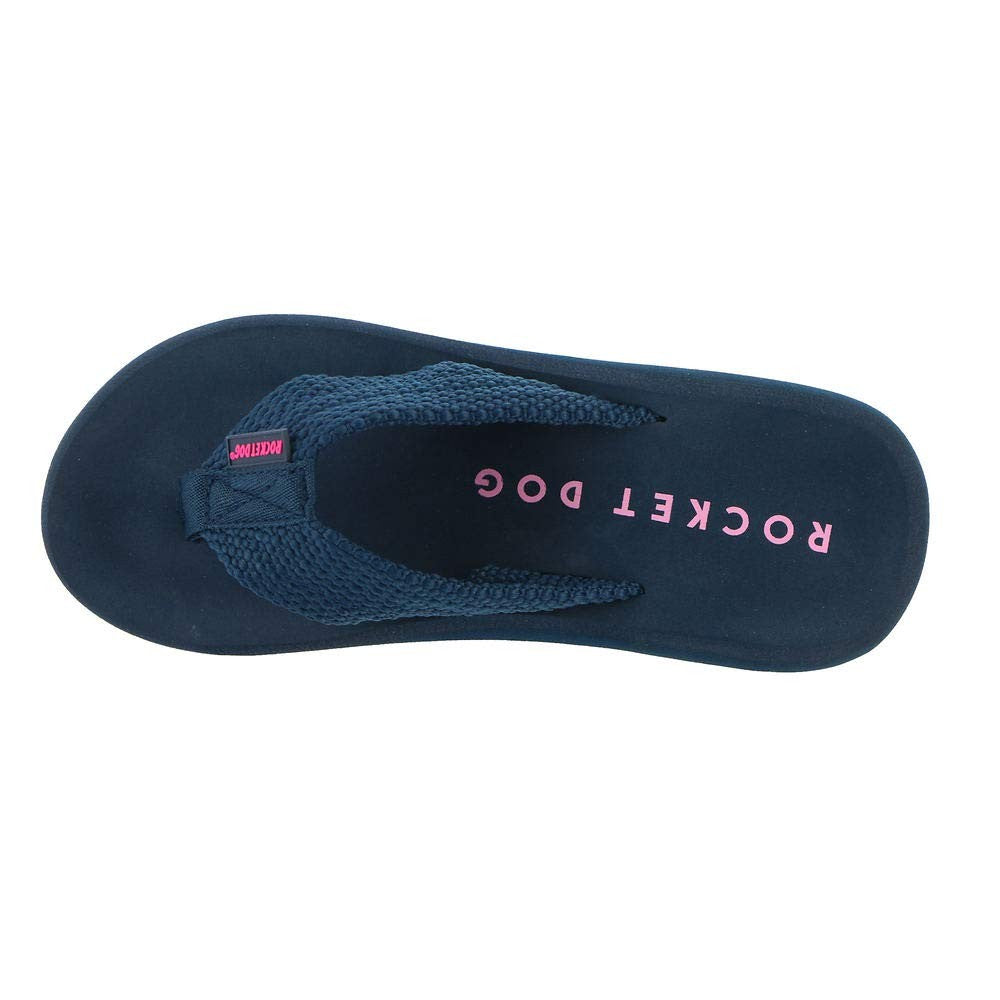 Rocket Dog Women's Sunset Webbing Flip-Flop, Navy, 8