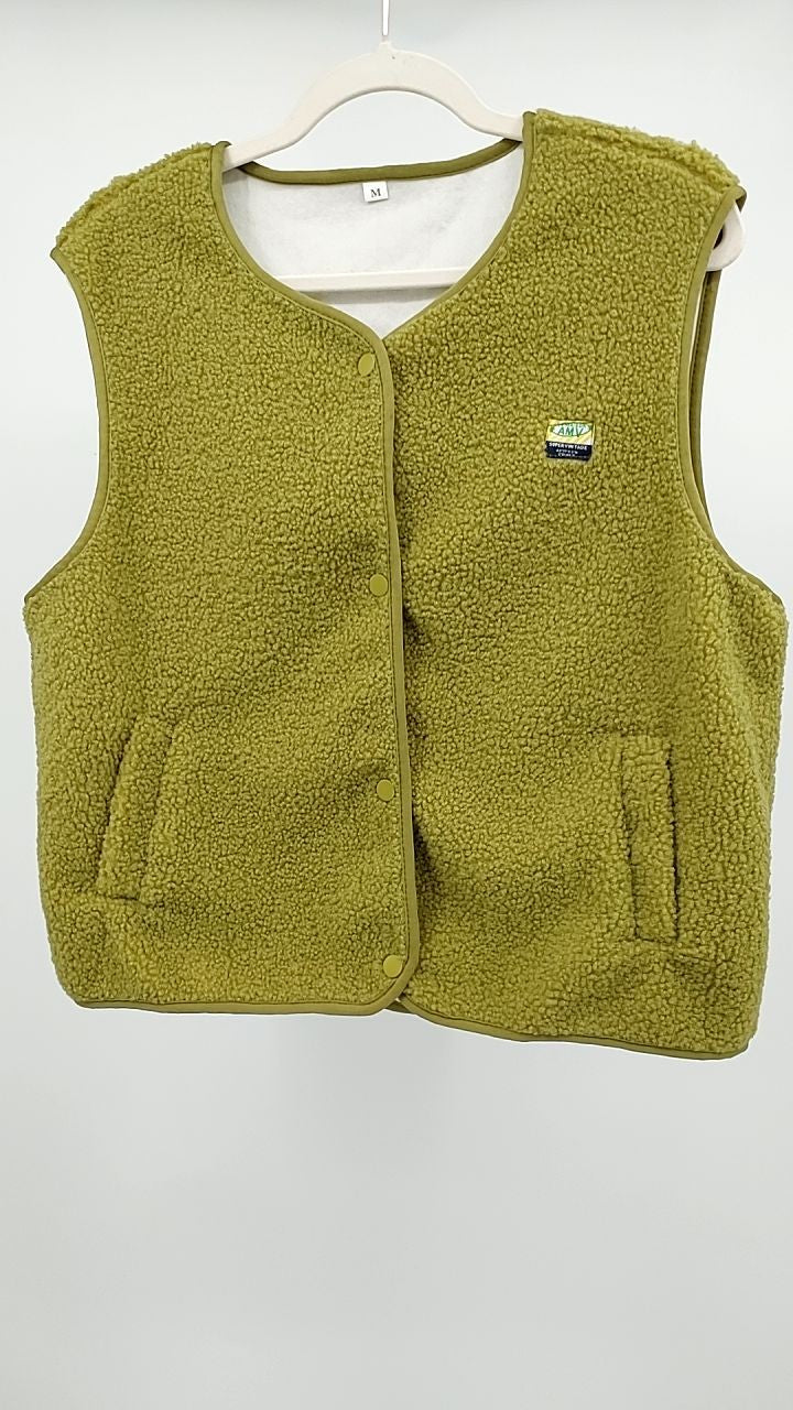 Snap Down Sherpa Vest Coat