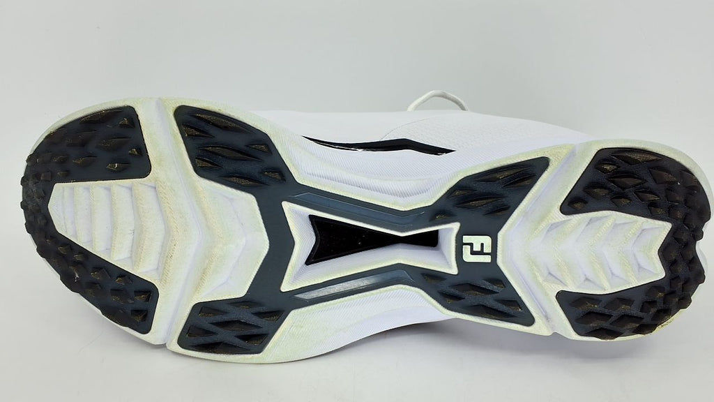 FootJoy Men's FJ Fuel Golf Shoe, White/White/Black, 13 Wide