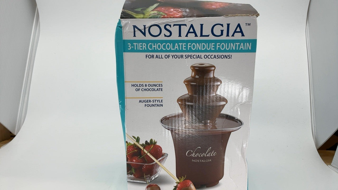 Electric Chocolate Fountain - 3 Tier, 8 Oz, Brown - Dips for Parties