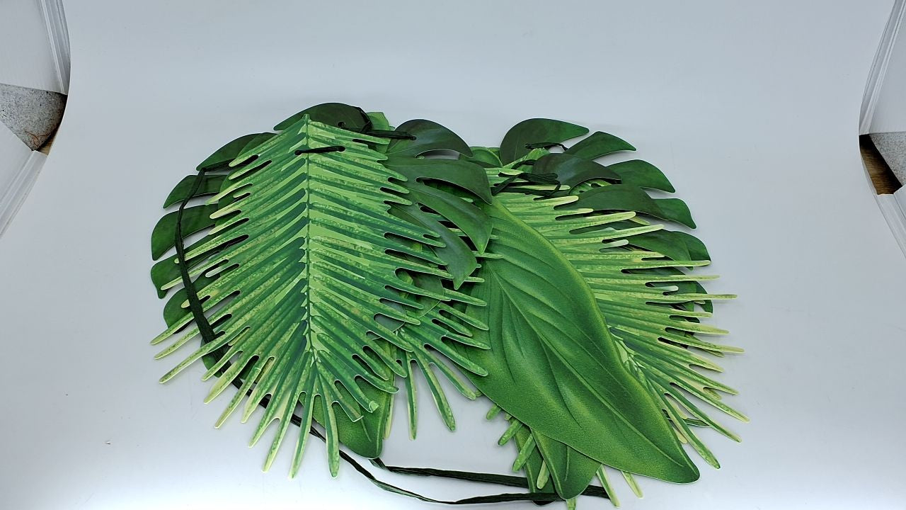 Tropical Palm Leaf Garland Party Decorations, Length 2.6M, 8.5 FT, Green