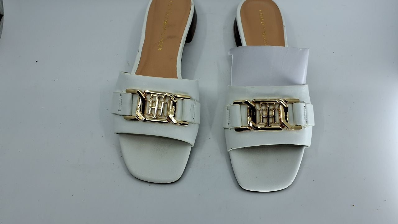 Tommy Hilfiger Women's Meliei Block Heel Slide Sandals - White