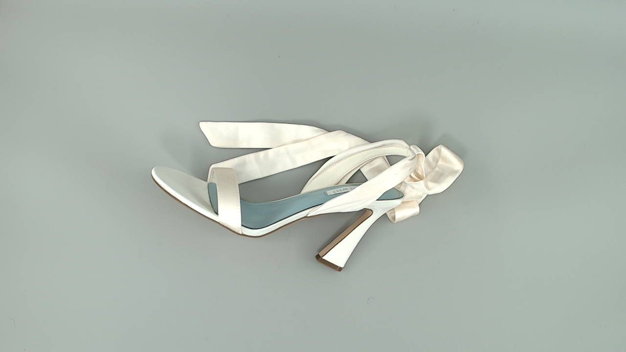 Nine West Women's Kelsie7 Heeled Sandal, Ivory, 8.5M