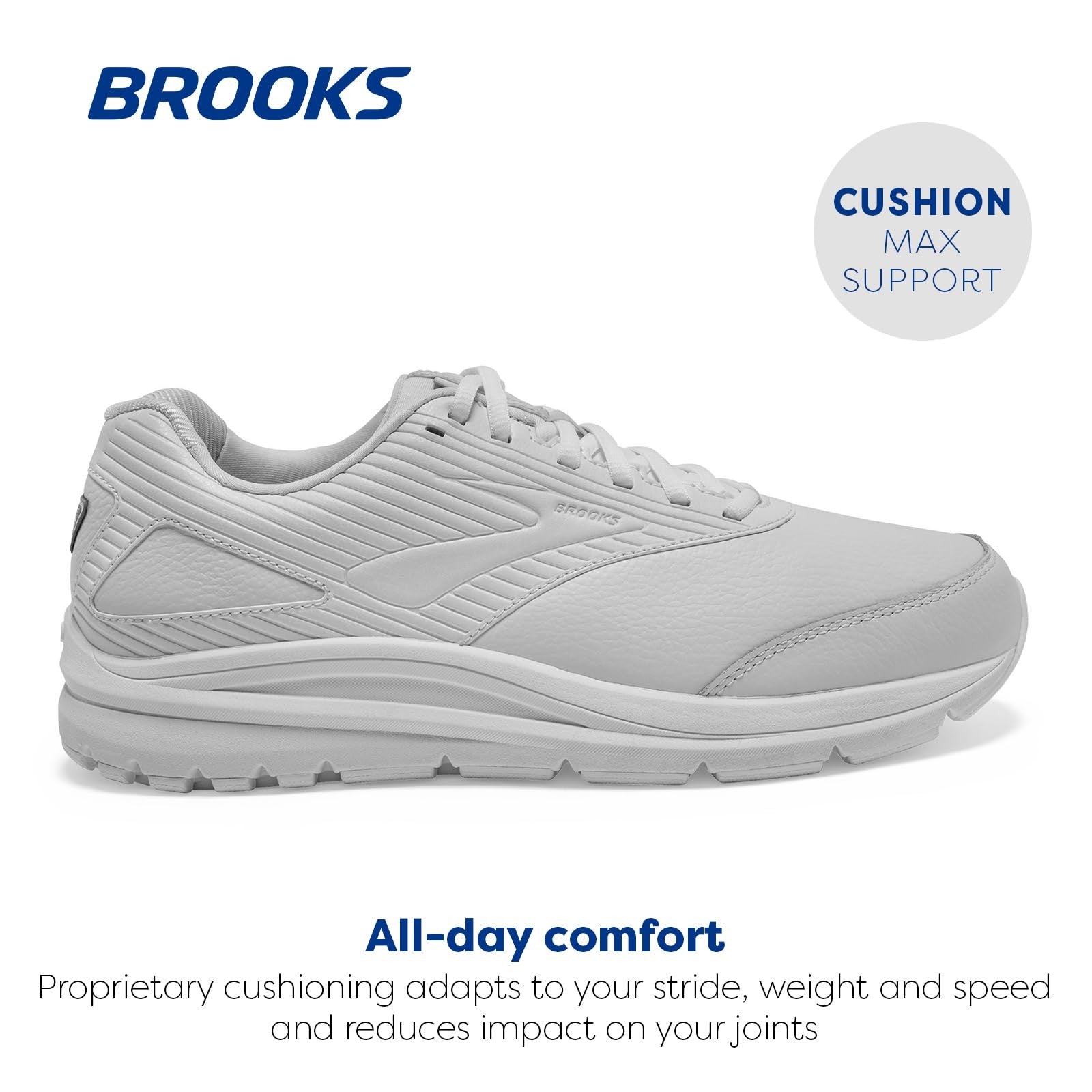 Brooks Women's Addiction Walker 2 Walking Shoe - White/White - 7.5 Narrow
