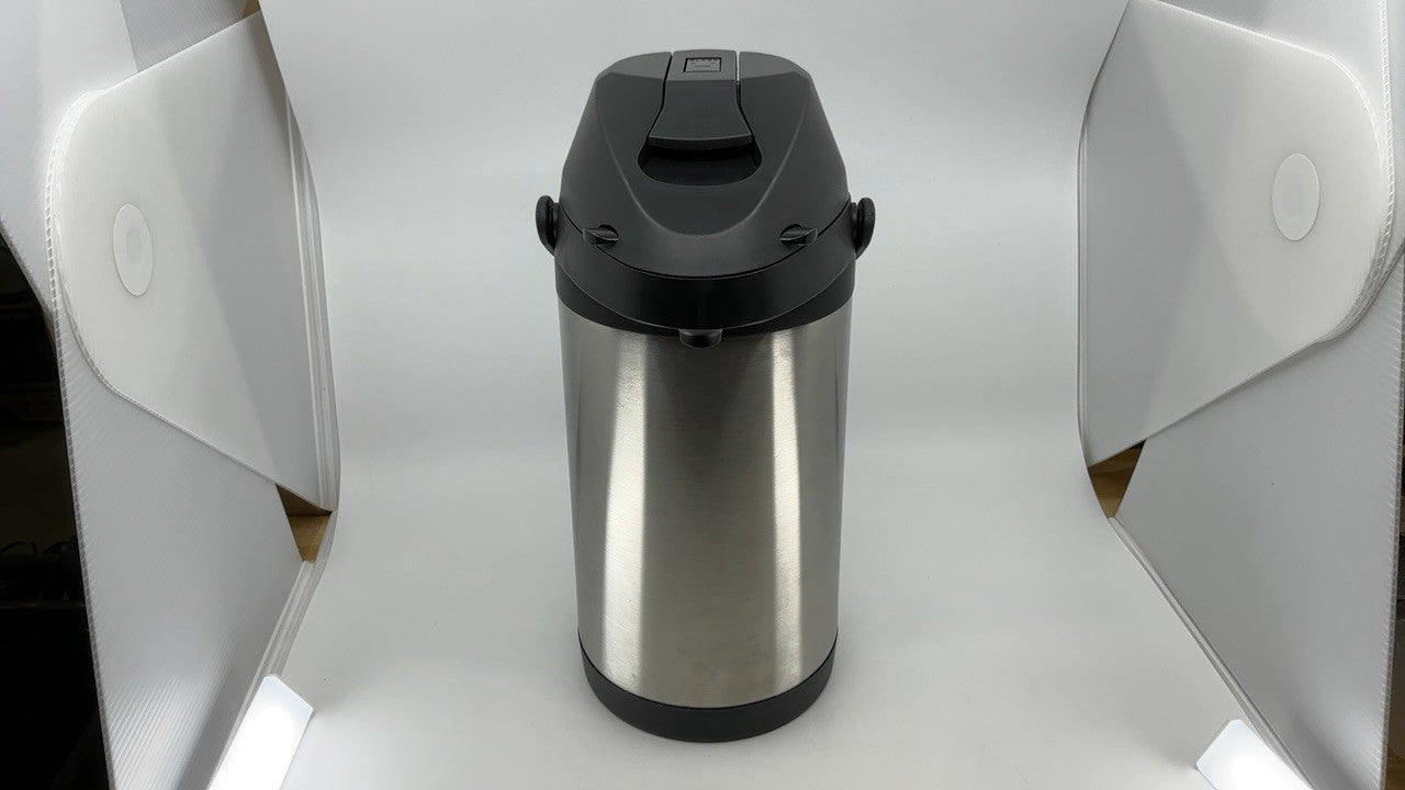 Brentwood 3.5-Liter Airpot Hot & Cold Drink Dispenser, Stainless Steel, Black