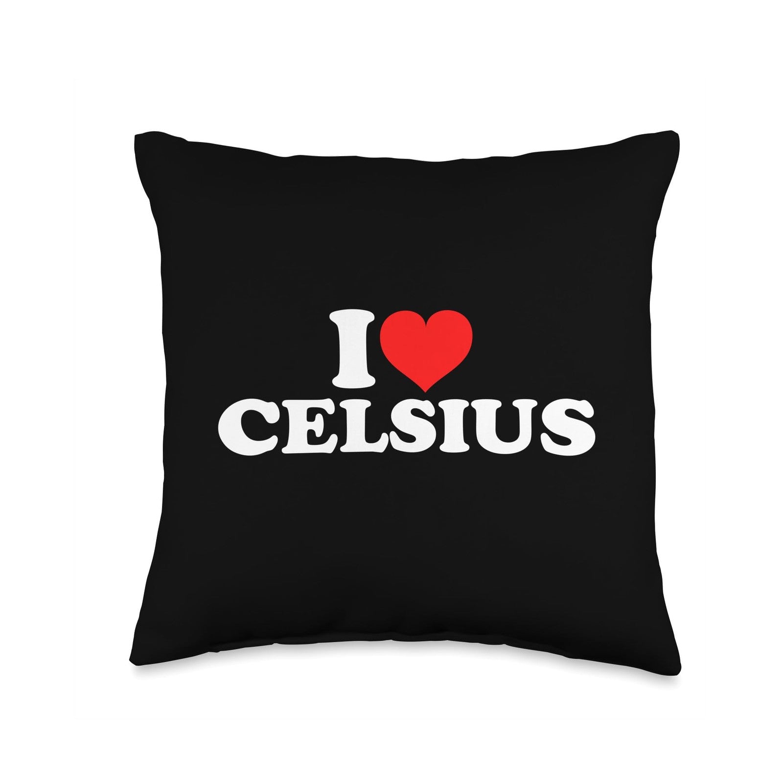 I Love Celsius Throw Pillow, 16x16, Multicolor