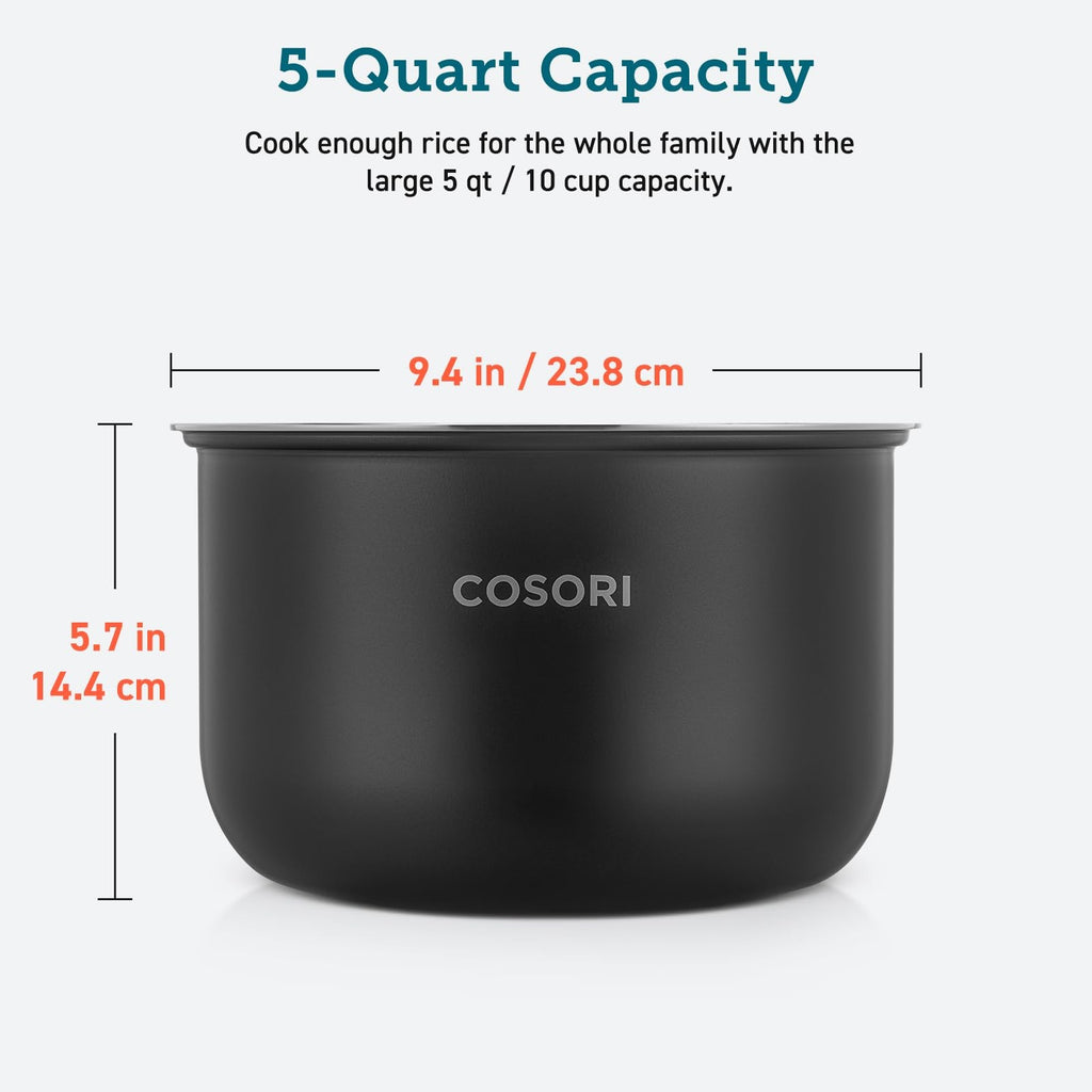 5-Quart Non-Stick Inner Pot for COSORI Rice Cooker CRP-R501IP-KUS