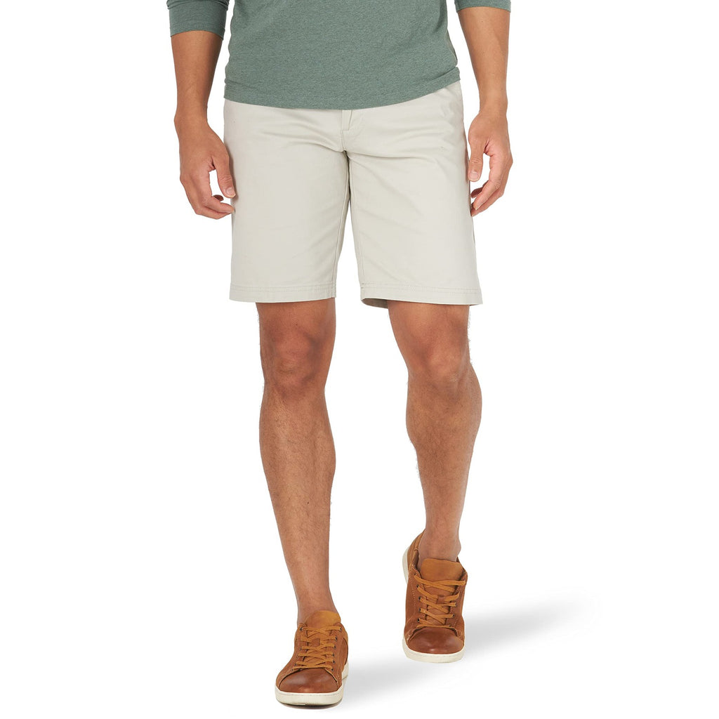 Lee Men's Extreme Motion Flat Front Short Stone 36