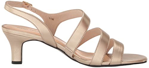 Easy Street Women's Como Heeled Sandal, Champagne, 10
