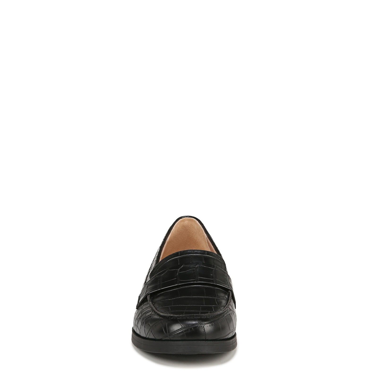 LifeStride Womens Sonoma 2 Slip On Loafers Black Croco 7.5 M