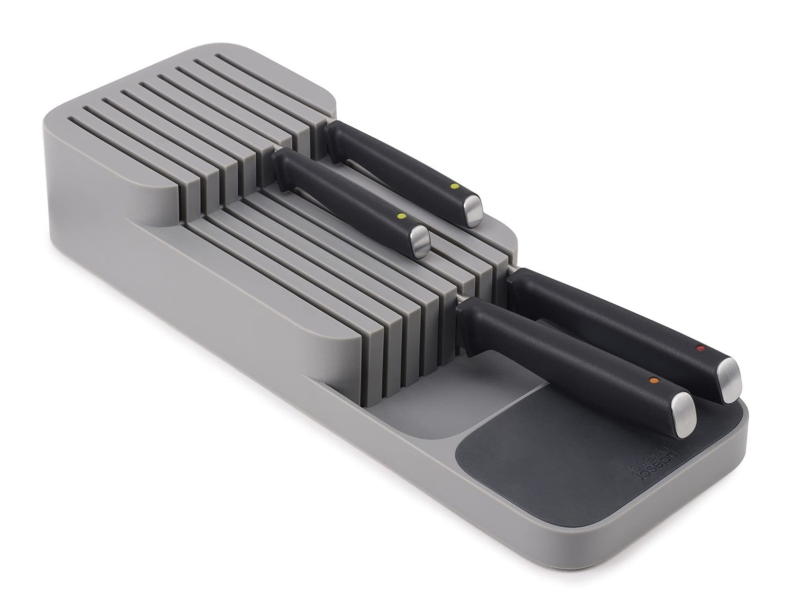 Joseph Joseph 9-Knife Drawer Organizer, Grey, Compact Design