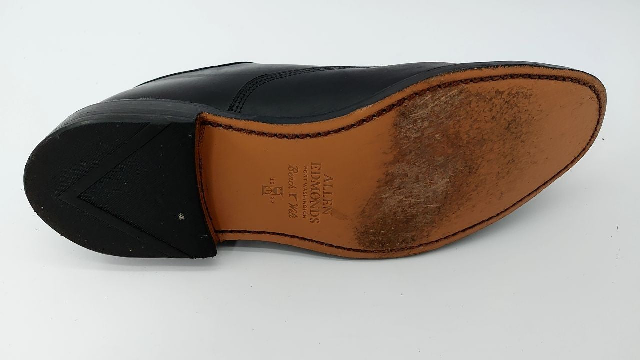 Allen Edmonds Mens Brady Cap Toe Oxford Black Leather 8 D