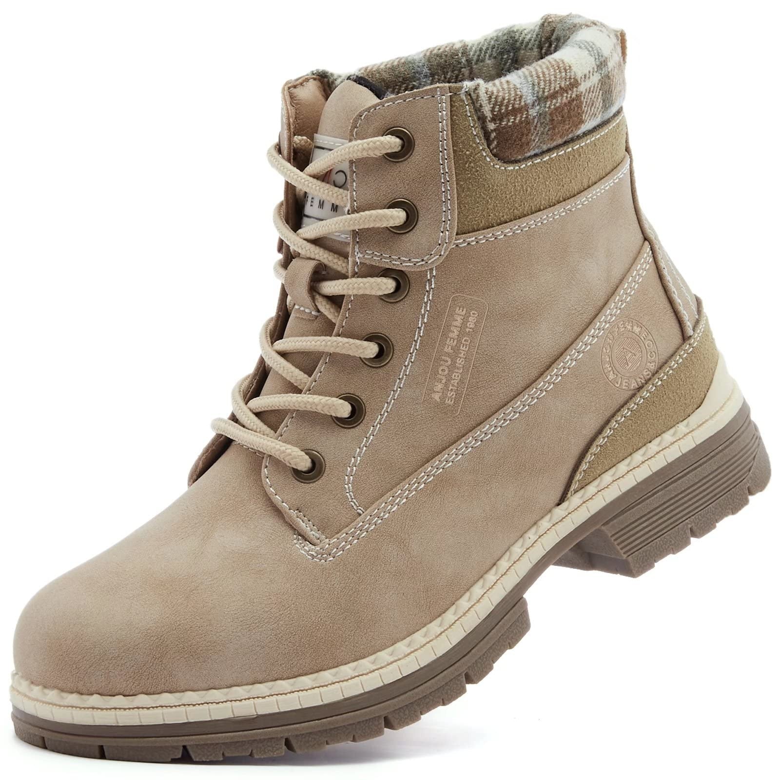 Women's Outdoor Hiking Boots Lightweight Waterproof Size 10 Beige