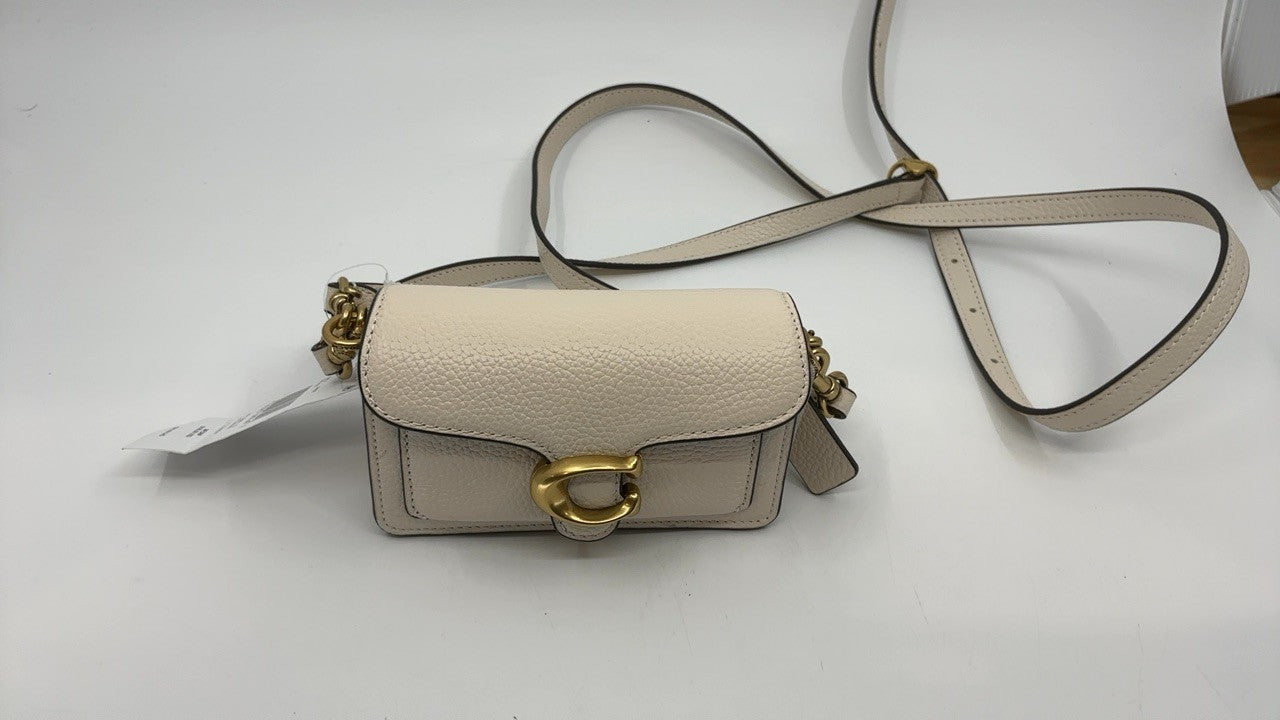 COACH Tabby 12 Cross Body Women's Handbags Chalk, Leather