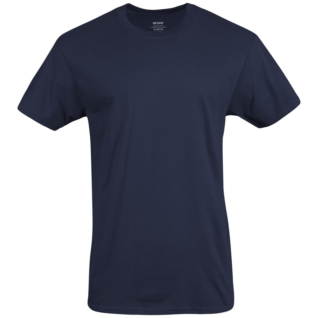 Gildan Men's Crew T-Shirts 5-Pack, Navy/Heather Navy/Indigo Blue, 2X-Large