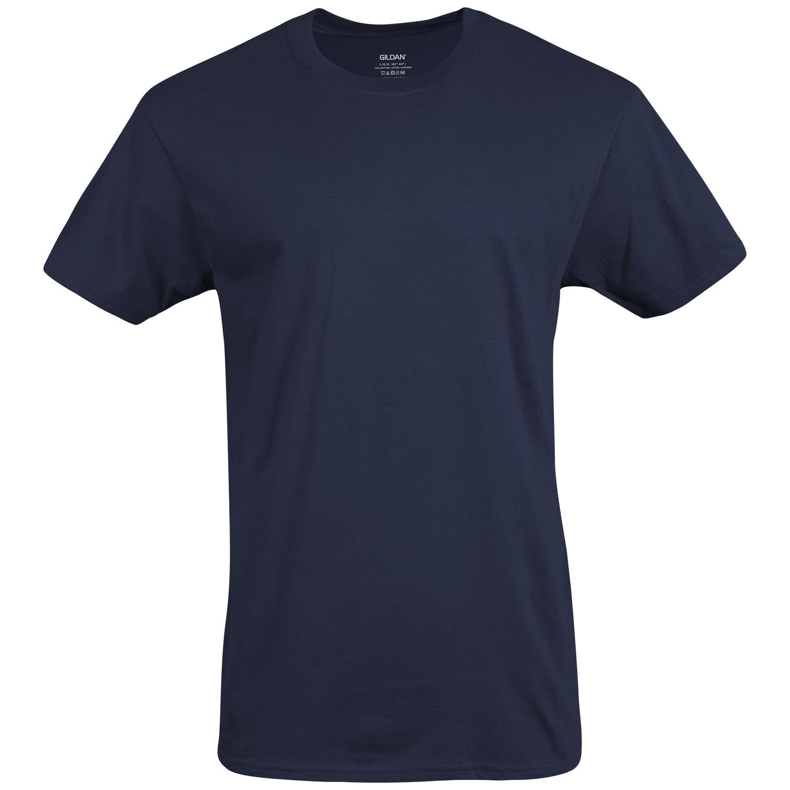 Gildan Men's Crew T-Shirts 5-Pack, Navy/Heather Navy/Indigo Blue, 2X-Large