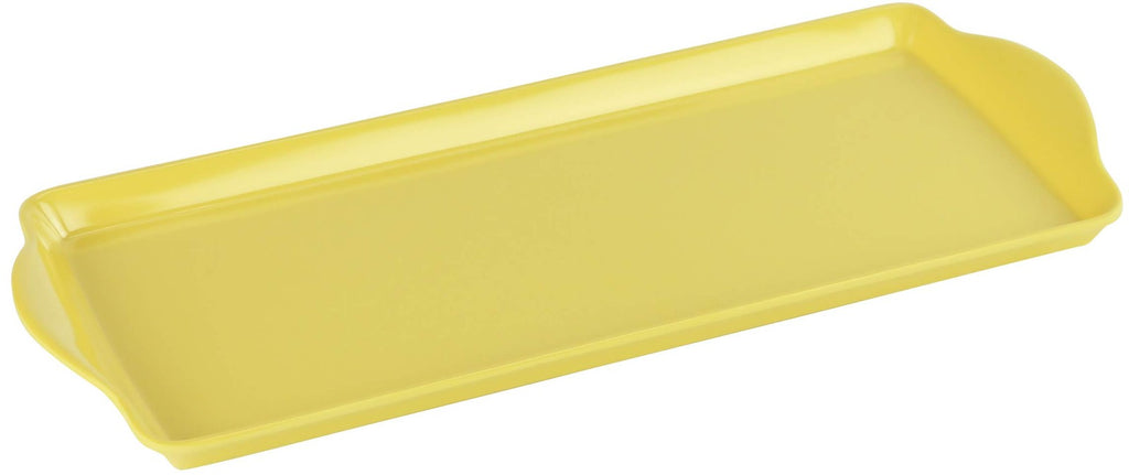Lemon Melamine Tidbit Tray, 14.75"L x 6.5"W, Food Safe & Dishwasher Safe