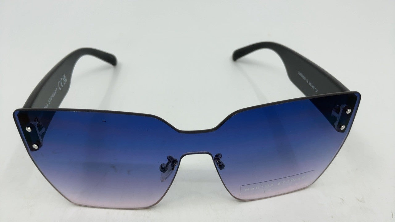 Martha Stewart MS188 Oversized Cat Eye Sunglasses, UV400, Black, 144mm