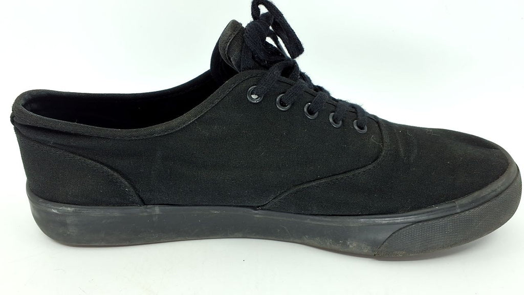 Men's Lugz Lear Classic Sneakers Black 10.5 W Lace-Up Canvas Shoes