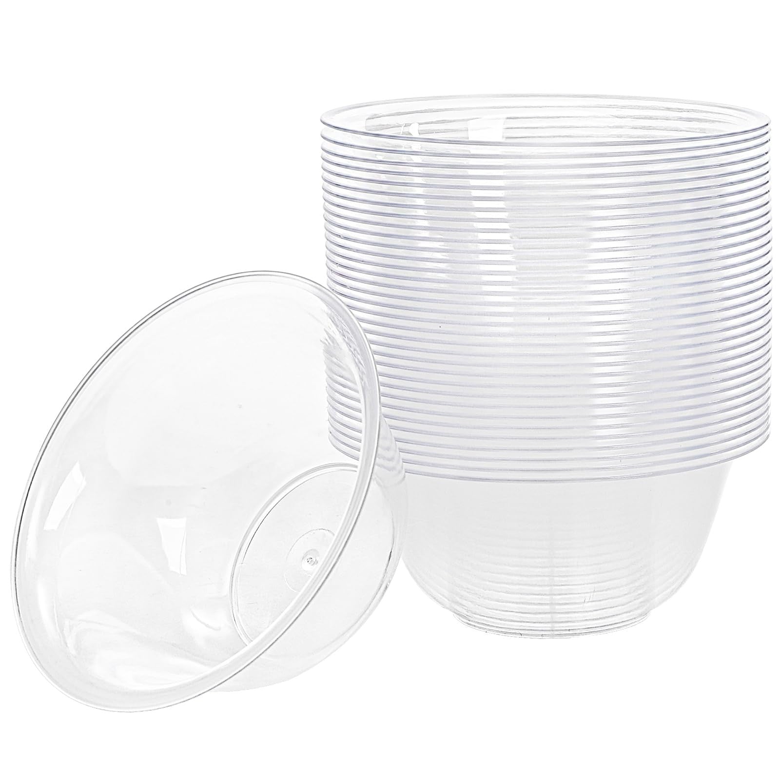 6OZ Clear Plastic Bowls - 200 Count Disposable for Desserts & Salads
