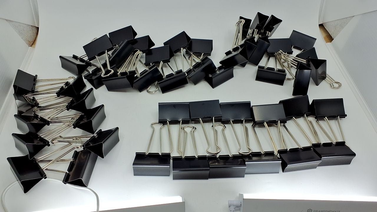 Black Binder Clips 48 Count, Large 2 In, 4-Pack for Office Use