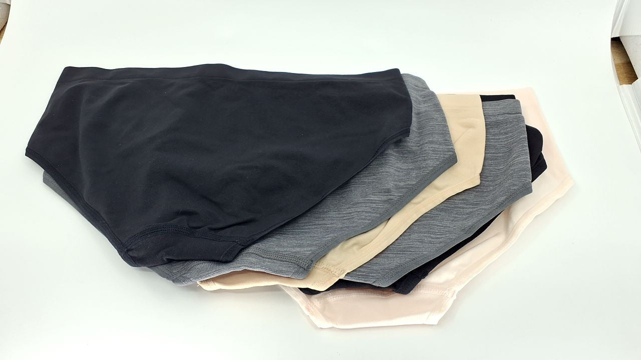 Hanes Girls' Seamless Hipster Underwear, 6-Pack, X-Large, Assorted Colors