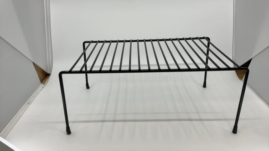 Kitchen Organizer Shelf, Black Steel, 8.5 x 13.25 in, Medium Size