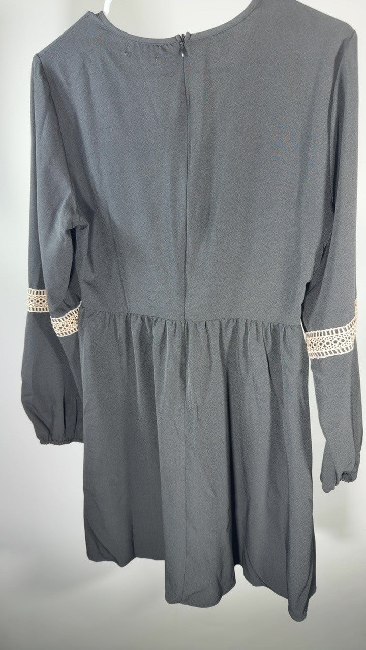Surplice Balloon Sleeve Dress