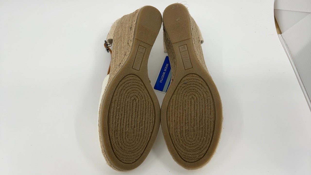 WHITE MOUNTAIN Women's Mamba Espadrille Wedge Sandal, Natural/Fabric, 6.5 W