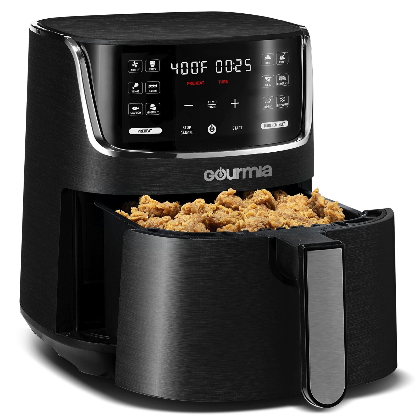 Gourmia 4-Quart Digital Air Fryer with 12 One-Touch Presets, GAF414, Black