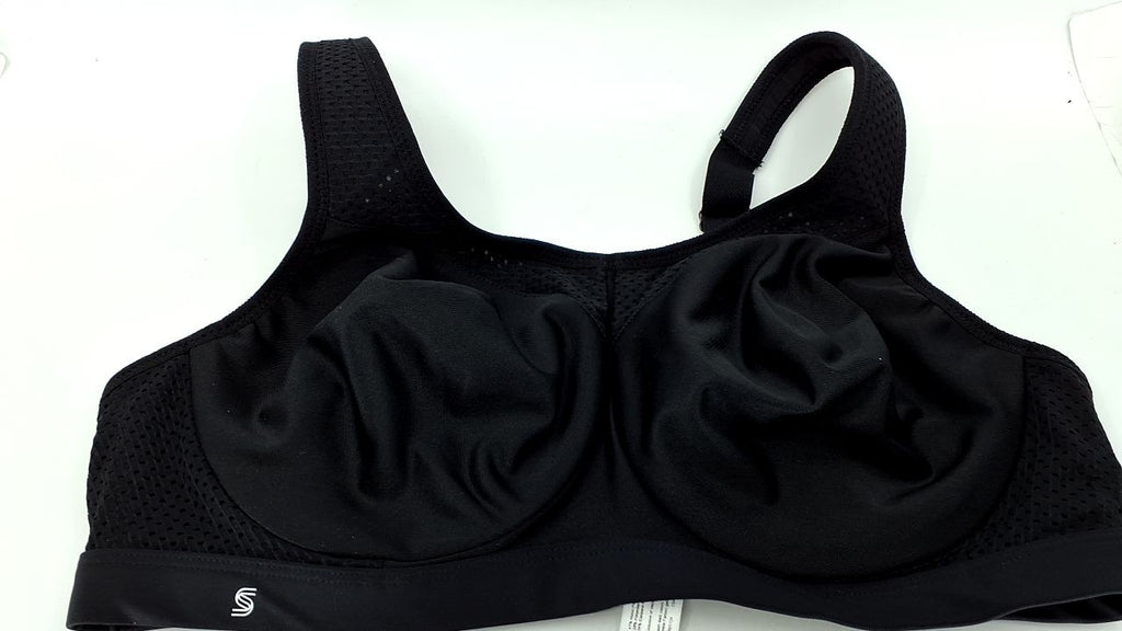 Full Figure Plus Size High Impact Wonderwire Sports Bra Underwire #9066 Black