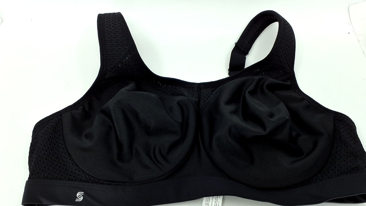 Full Figure Plus Size High Impact Wonderwire Sports Bra Underwire #9066 Black
