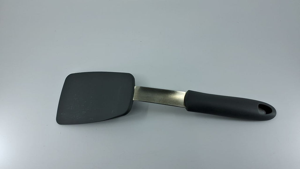Comfy Grip 12 In Silicone Turner - Durable Gray Spatula for Cooking