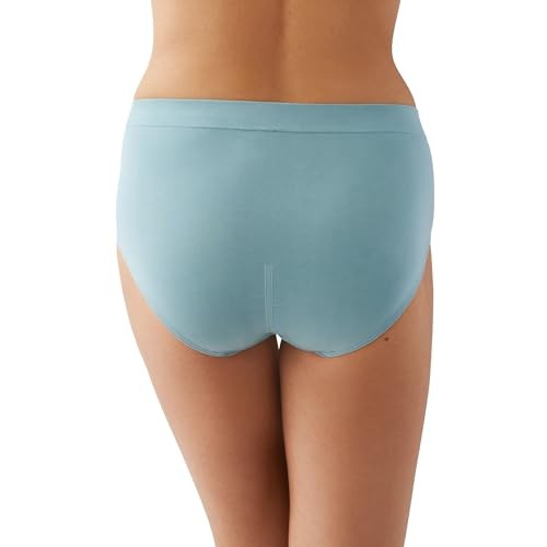 B-Smooth Seamless Brief Panty, Stone Blue, Medium, Wacoal 838175