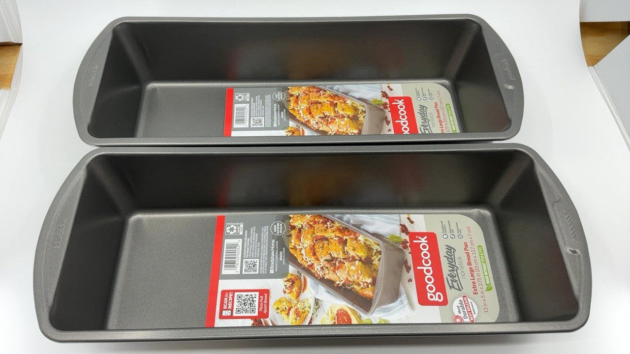 Gray Nonstick Loaf Pan 13 x 5 In Heavy-Duty Steel Oven & Dishwasher Safe