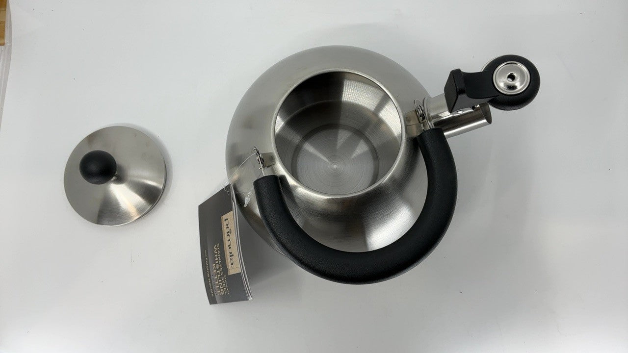 Primula Stewart 1.5Qt Whistling Kettle Brushed Steel Cool Touch Folding Handle