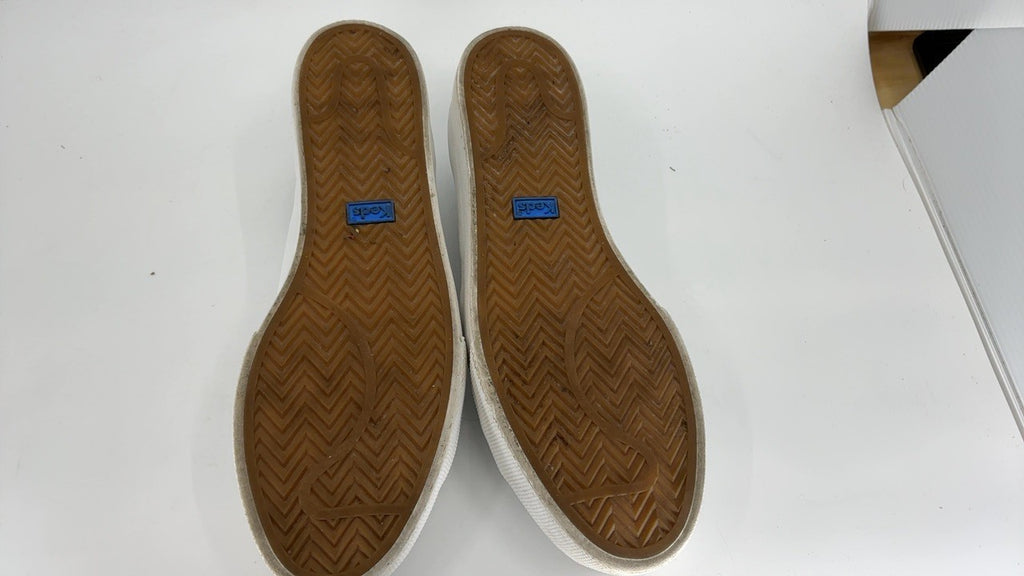 Keds Women's Jump Kick Duo LACE UP Sneaker, White/Gold Leather, 8