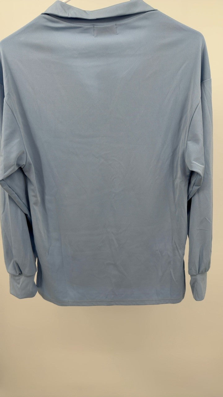 Full Size Johnny Collar Long Sleeve Top and Pants Plus Size