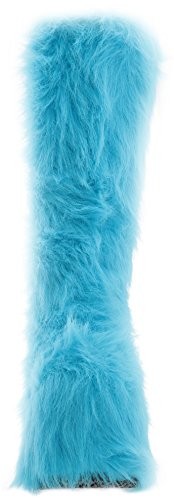 Ellie Shoes Women's 500-Fuzz Boot, Blue, 9 US/9 M US