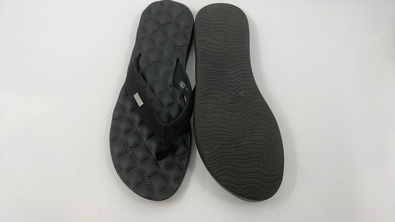 Womens Reef Dreams Flip Flops, Black/Black, Size 8, Memory Foam Cushion