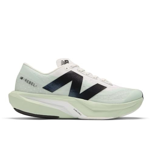 New Balance Women's FuelCell Rebel V4 Running Shoe, Clay Ash/White/Black, 9.5