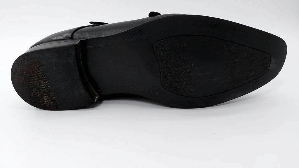 Steve Madden Men's Teon Monk-Strap Loafer, Black Leather, 11