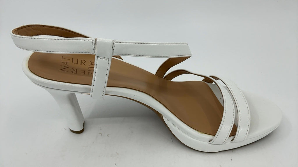 Naturalizer Womens Brenta Heeled Sandal White 10 M