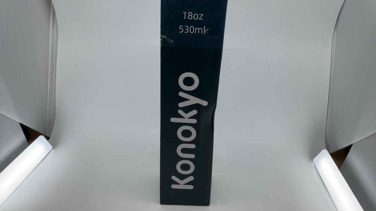 Konokyo 18 Oz Stainless Steel Insulated Bottle Mint Color w/ 3 Lids