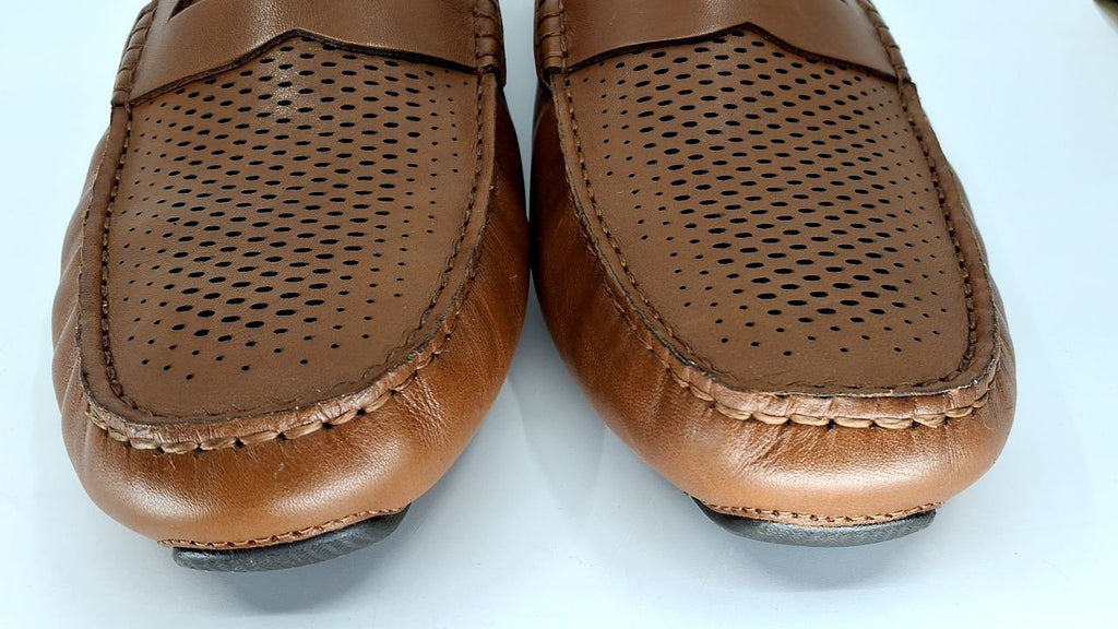 Cole Haan Mens Grand Laser Penny Driver, British Tan/Java, 10.5-M US