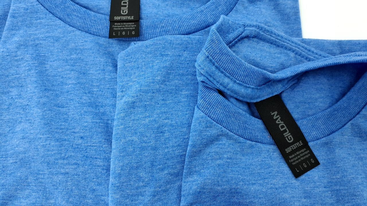 2-Pack Gildan G64000 Softstyle Cotton T-Shirts, Large, Heather Royal