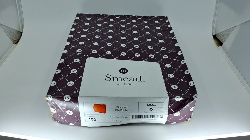 1/3-Cut Tab File Folders, Orange, Letter Size, 100 Count by Smead