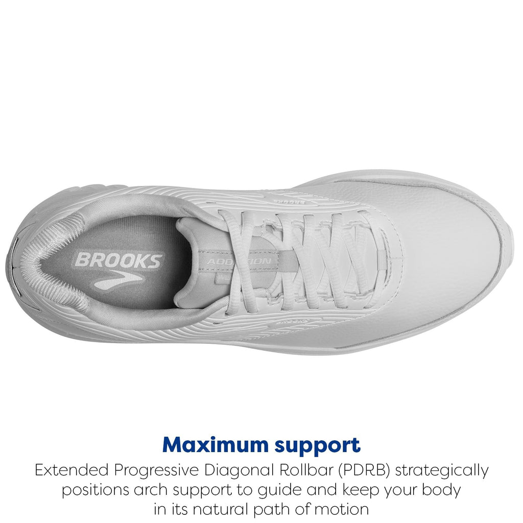 Brooks Women's Addiction Walker 2 Walking Shoe - White/White - 7.5 Narrow