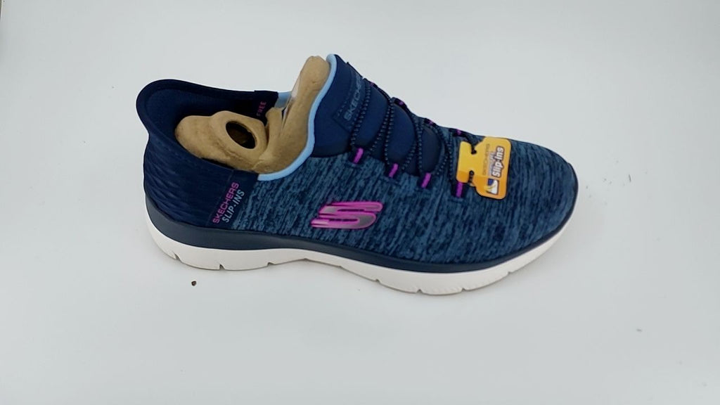 Skechers Summits Slip-Ins, Women's Sneakers, Navy Purple, Size 6, Comfort