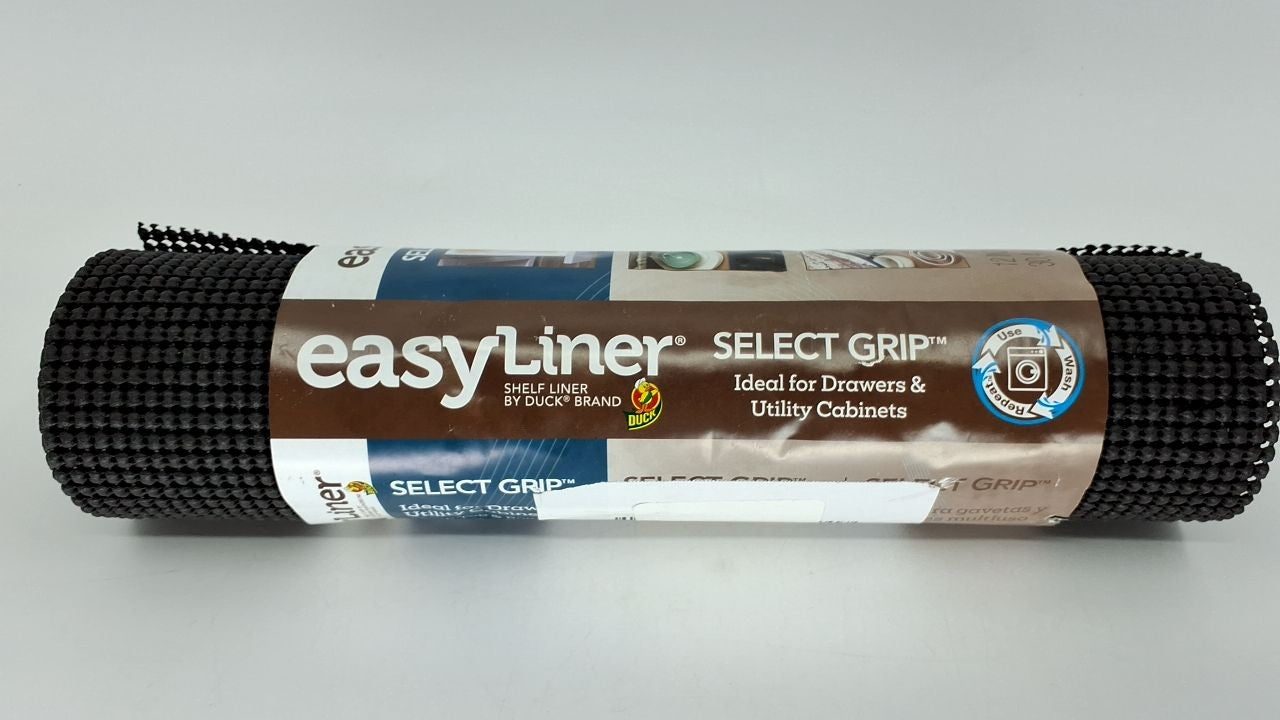 Duck Select Grip Easy Liner Shelf Liner 12in x 10ft Black Non-Adhesive